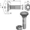 Plovbolt M12x1,75x36 med møtrik