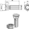 Plovbolt 1/2''UNCx40 med møtrik
