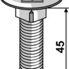 Bræddebolt M12x1,75x45 galvaniseret