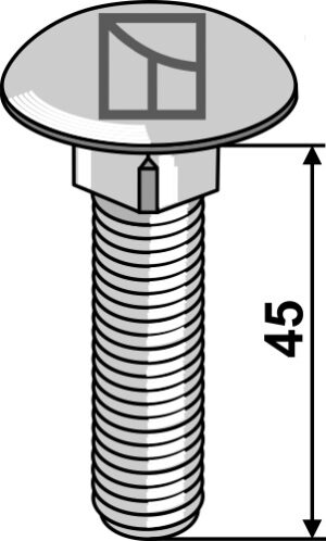 12456038 Bræddebolt M12x1,75x45 galvaniseret