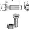 Plovbolt 1/2''UNCx46 med møtrik