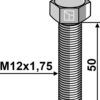 Bolt M12x1,75x50 u. møtrik