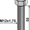 Bolt M12x1,75x55 u. møtrik