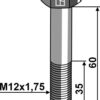 Bolt M12x1,75x60 u. møtrik