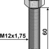 Bolt M12x1,75x60 u. møtrik