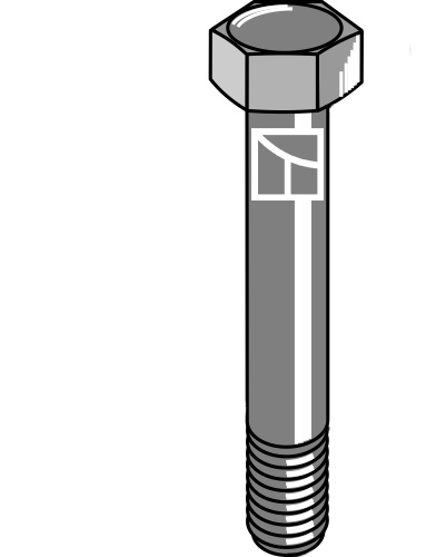 Springbolt M12x1,75x65 - 10.9 u. møtrik