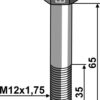 Bolt M12x1,75x65 u. møtrik