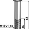 Bolt M12x1,75x65 u. møtrik