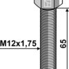 Bolt M12x1,75x65 u. møtrik