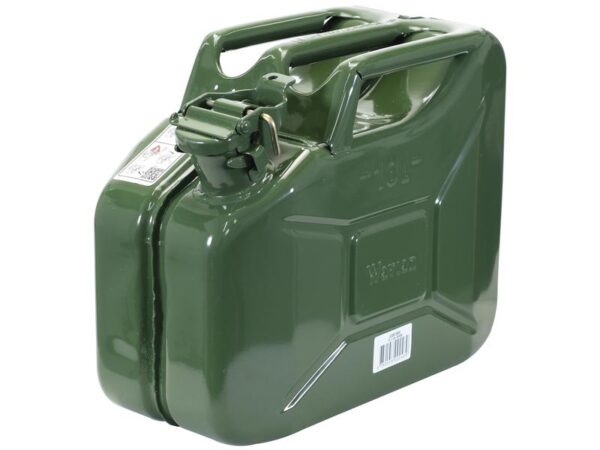 Metal Benzindunk - Grøn 10 liter (Unleaded Petrol)