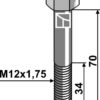 Springbolt M12 uden møtrik