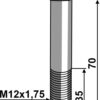 Bolt M12x1,75x70 u. møtrik