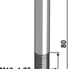 Bolt M12x1,75x80 u. møtrik
