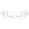 GARDLOC PTO Aksel - (Lz) Længde: 1010mm, 1 3/8'' x 6 Spline Q.R. til 1 3/8 x 6 Springbolt