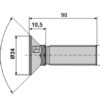 Plovbolt DIN608 M12x1,75x90 galvanized
