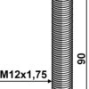 Bolt M12x1,75x90 u. møtrik