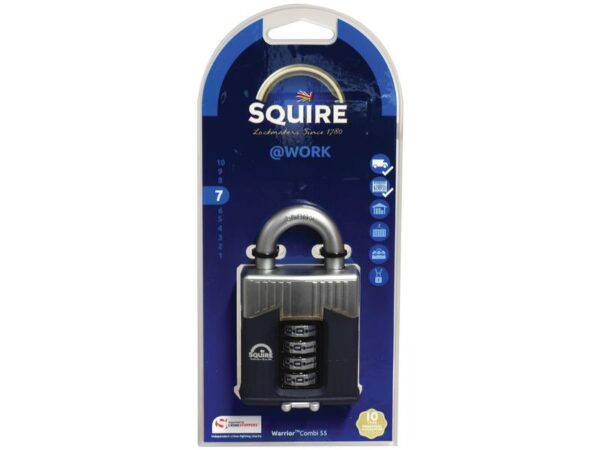 Squire 55CS COMBI Hængelås Combi, Bredde (mm): 55mm (Sikkerhedsklasse: 8)