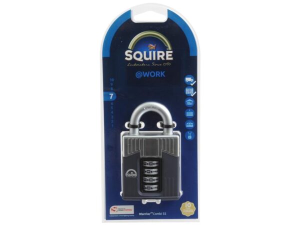 Squire 55 COMBI Hængelås Combi, Bredde (mm): 55mm (Sikkerhedsklasse: 7)
