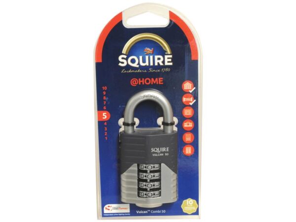 Squire 50 COMBI Hængelås Combi m/kodelås , Bredde (mm): 50mm (Sikkerhedsklasse: 5)