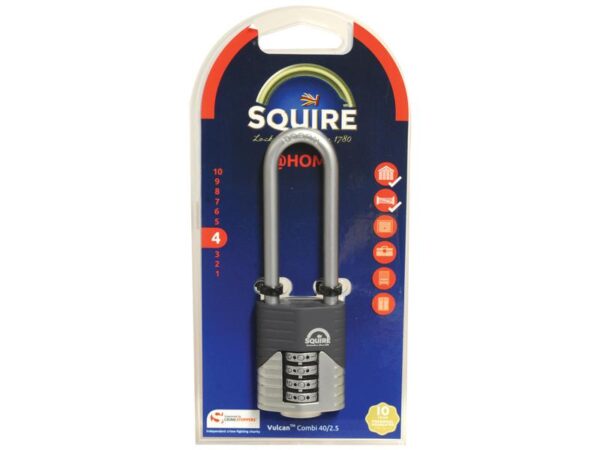 Squire 40/2.5 COMBI Hængelås Combi m/kodelås , Bredde (mm): 40mm (Sikkerhedsklasse: 4)