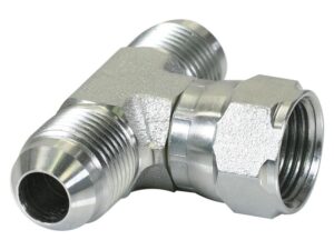 Hydraulisk T-stykke 3/4'' JIC Han x 3/4'' JIC Han x 3/4'' JIC Drejelig hun
