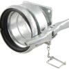 Kobling m/flange og lukkebeslag - Kort - Hun 6'' (159mm) x (150mm) (galvaniseret)