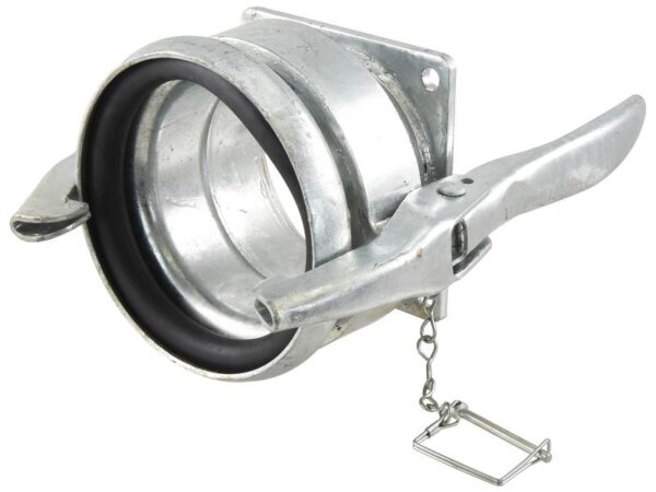 Kobling m/flange og lukkebeslag - Kort - Hun 6'' (159mm) x (150mm) (galvaniseret)