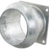 Kobling m/flange og lukkebeslag - Han 6'' (159mm) x (150mm) (galvaniseret)