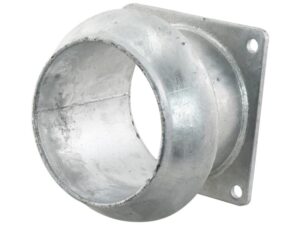 136627_pic1 Kobling m/flange og lukkebeslag - Han 6'' (159mm) x (150mm) (galvaniseret)