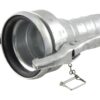 Kobling m/slangestuds og lukkebeslag - Hun 6'' (159mm) x4'' (102mm) (galvaniseret)