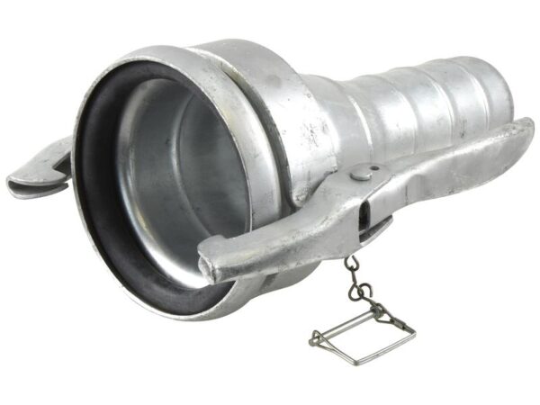 Kobling m/slangestuds og lukkebeslag - Hun 6'' (159mm) x4'' (102mm) (galvaniseret)