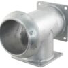 T-stykke m/flange og kobling - Han 6'' (159mm) (galvaniseret)