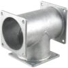 T-stykke m/flange 6'' (150mm) (galvaniseret)