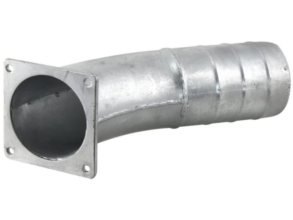 Bøjning 45° m/flange 6'' (150mm) x (150mm) (galvaniseret)