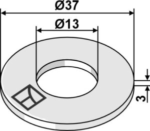 139021p Skive Ø37x3xØ13 DIN 9021 A13