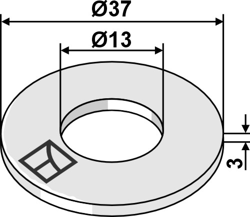 Skive Ø37x3xØ13 DIN 9021 A13