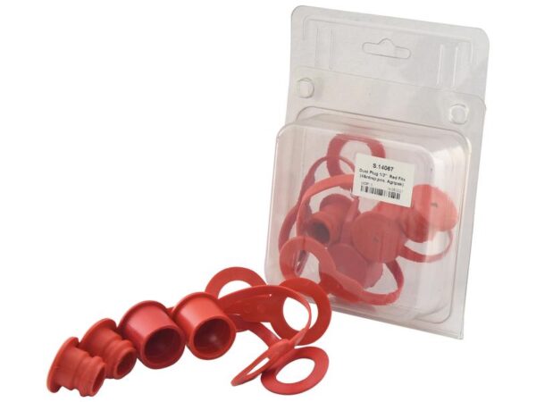 Sparex Støvhætte Rød PVC Passer på: 1/2'' Han- og hunkobling (Agripak 4 stk.)