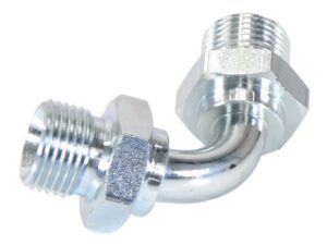 Hydraulikadapter 1/2'' BSP Han x 1/2'' BSP Han 90° Bøjning