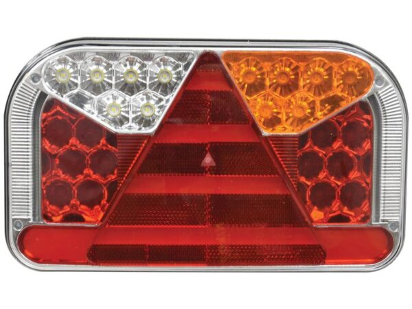 LED Baglygte, Funktion: 7, Lys, bremselys, blinklys, tågelys, baklys, nummerpladelys, refleks, Højre, 12-36V