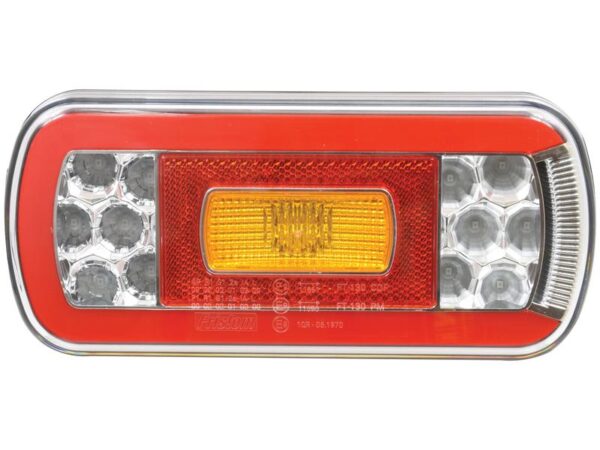 LED Baglygte, Funktion: 6, Lys, bremselys, blinklys, tågelys, nummerpladelys, refleks, Højre/Venstre, 12-24V