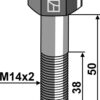 Bolt M14x2x50 u. møtrik