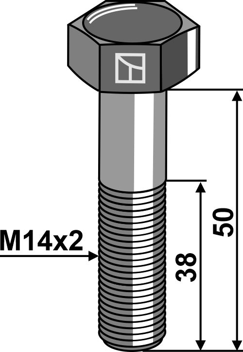 Bolt M14x2x50 u. møtrik