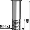 Bolt M14x2x60 u. møtrik
