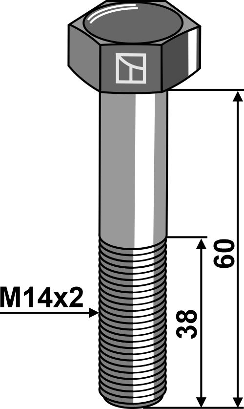 Bolt M14x2x60 u. møtrik