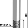 Bolt M14x1,5x80 u. møtrik
