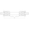 Weasler PTO Aksel (WWCV), (Lz) Længde: 1010mm, 1 3/8'' x 6 Spline 80° W.A. Auto Lock til1 3/8'' x 6 Spline 80° W.A. Auto Lock