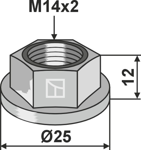 Flangemøtrik - M14x2
