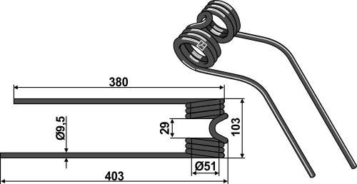 Vendefjeder Ø9,5