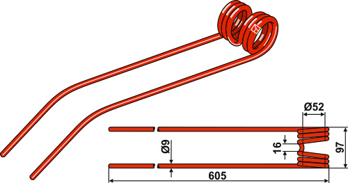 Rivefjeder Ø9
