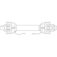 Weasler PTO Aksel - (Lz) Længde: 1010mm, 1 3/8'' x 6 Spline Slide Lock til 1 3/8 x 6 Springbolt